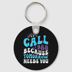 Mental Health Support 988 Suicide Prevention Week Keychain
