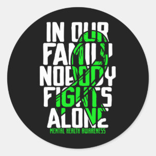 Mental Health Support Family Mental Health Awarene Classic Round Sticker