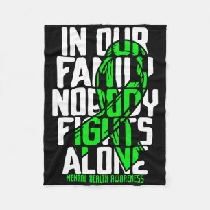 Mental Health Support Family Mental Health Awarene Fleece Blanket