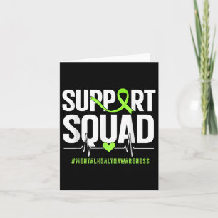 Mental Health Support Squad Ribbon Awareness Men W Card