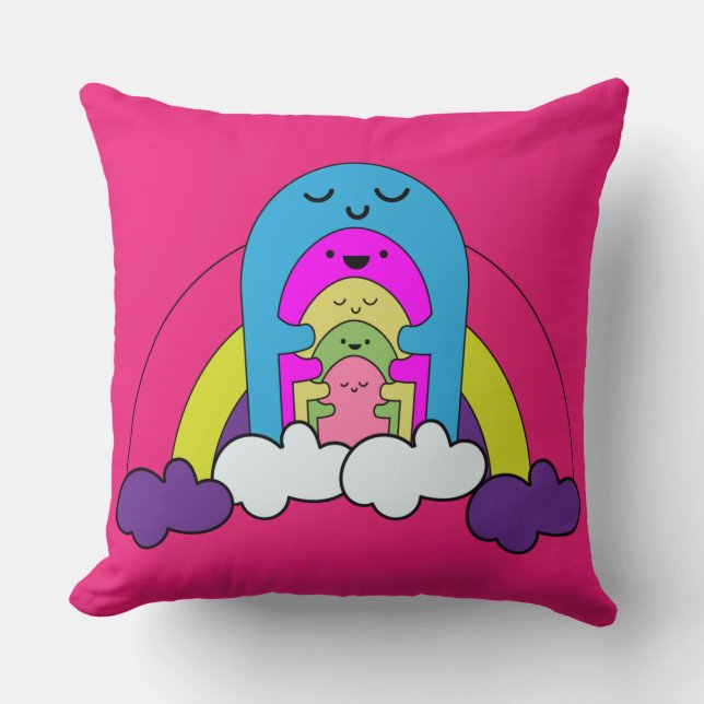 Mental Health Support Throw Pillow (Front)