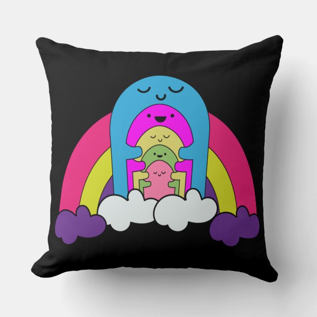 Mental Health Support Throw Pillow (Front)