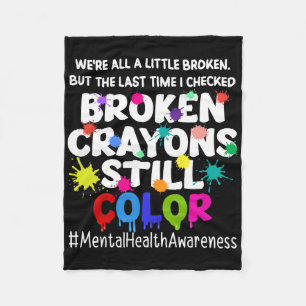 Mental Health Therapy Depression Awareness Mens Fleece Blanket