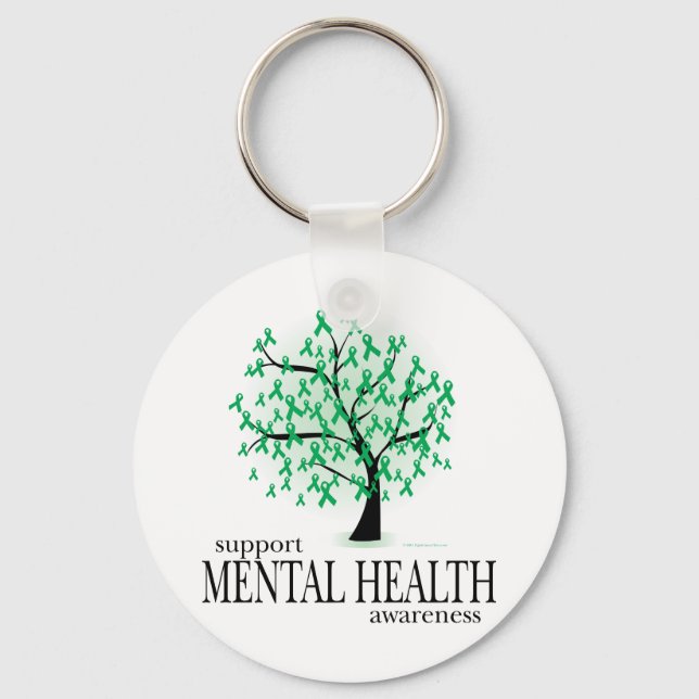 Mental Health Tree Keychain (Front)