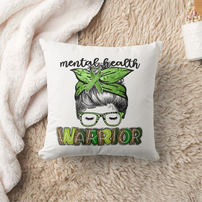 Mental health warrior throw pillow (Blanket)