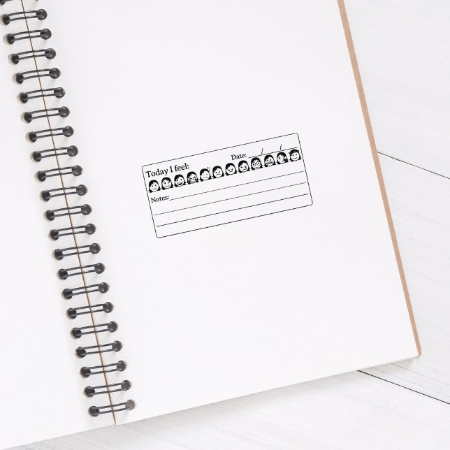 Mental Health, Women Mood Tracker Emojis, Journal  Rubber Stamp (Creator Uploaded)