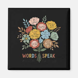 Mental Health Words Speak Kindness Women Magnet