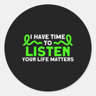 Mental Health Your Life Problems Mental Health Awa Classic Round Sticker