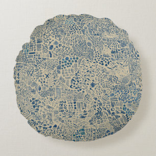 Mental Noise V01 Round Pillow