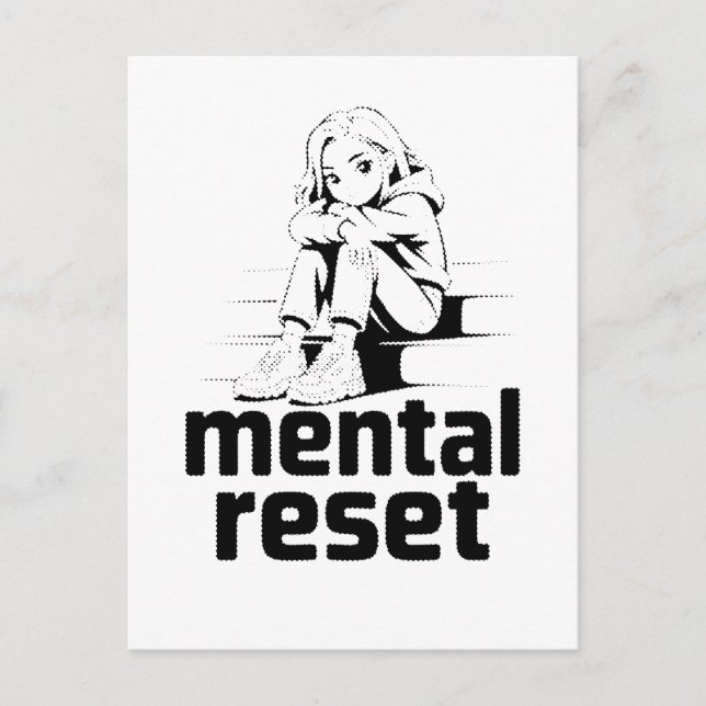 Mental Reset – Silent Reflection Edition Holiday Postcard (Front)