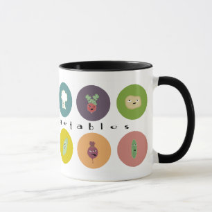mental vegetables polka mug