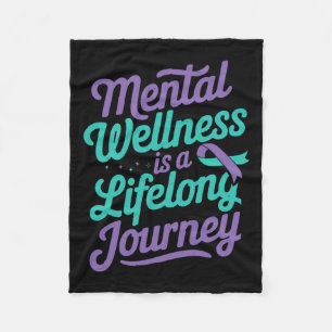 Mental Wellness Health Awareness Suicide Prevent Fleece Blanket