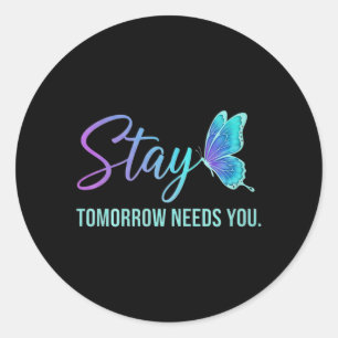 Mentalhealth Prevention Graphic Classic Round Sticker