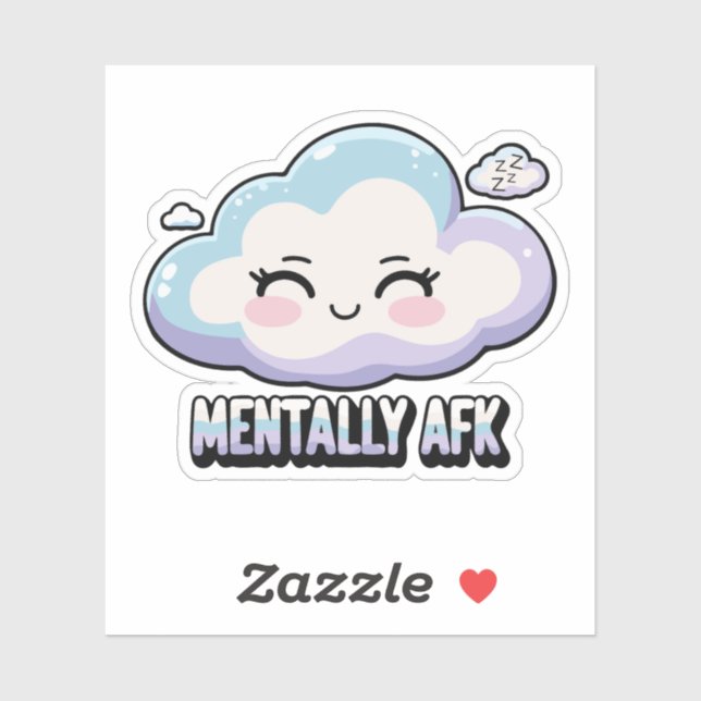Mentally AFK – Brain Offline Custom cut Vinyl  (Sheet)