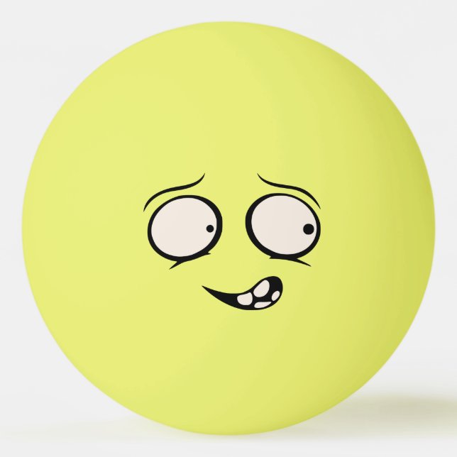 Mentally Deranged Funny Face Ping Pong Ball (Front)