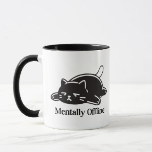 Mentally Offline Funny Introvert Mood Design Mug