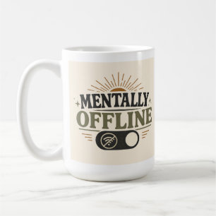 Mentally Offline Retro Introvert Coffee Mug