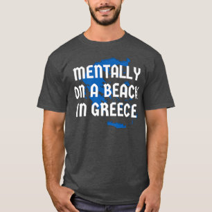 Mentally On A Beach In Greece - Medusa Greek Premi T-Shirt