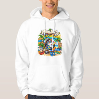 Mentally on Vacation Penguin Cozy Relaxed Penguin Hoodie