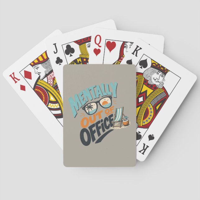 Mentally Out of Office Playing Cards (Back)