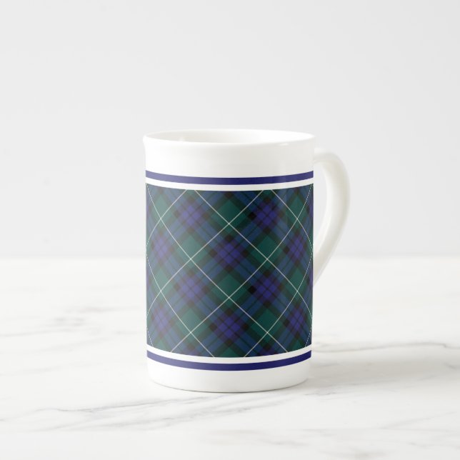 Menteith Scotland District Tartan Bone China Mug (Front Right)