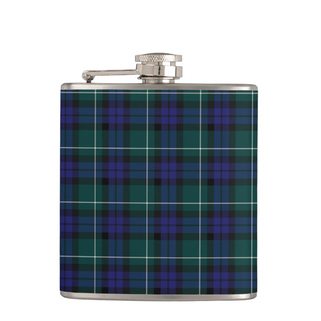 Menteith Scotland District Tartan Hip Flask (Front)