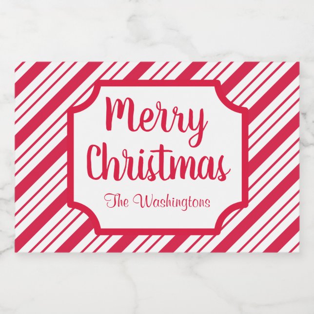 Menthe poivrée Noël Boisson Étiquette de cuisine (Étiquettes simples)