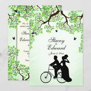 Mention Faire-part de mariage à thème pour vélo