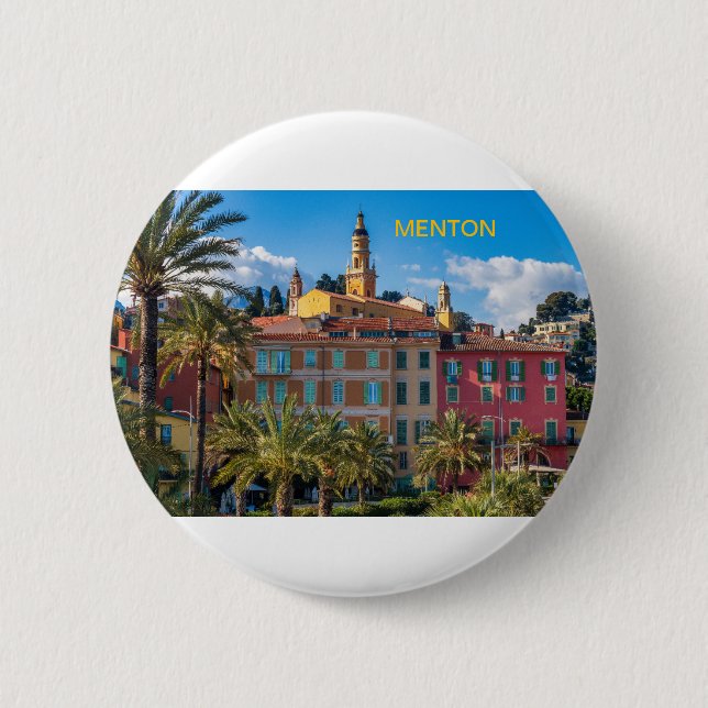 Menton 2 Inch Round Button (Front)