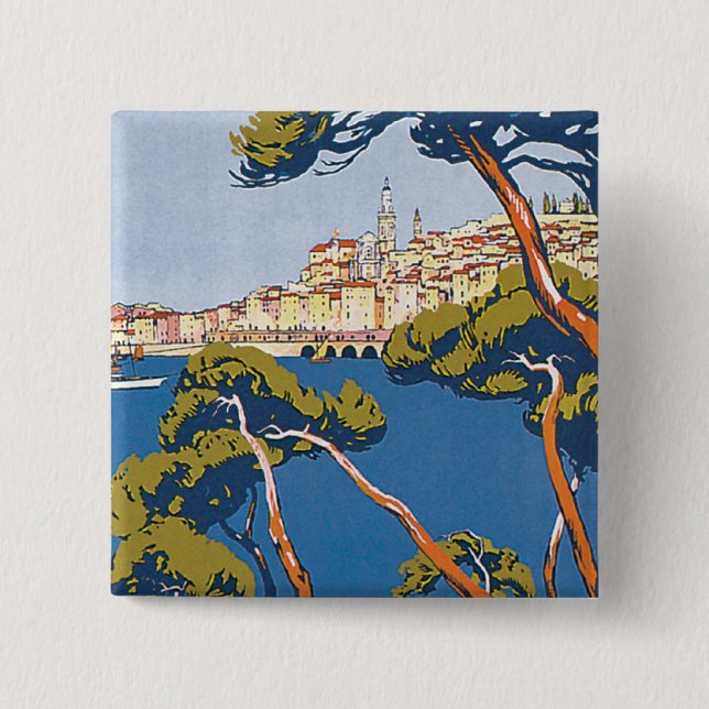 Menton 2 Inch Square Button (Front)
