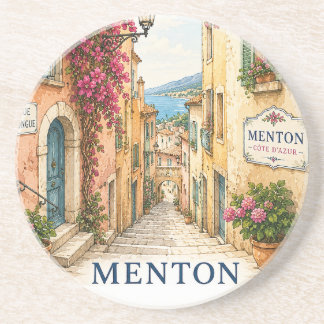 Menton Charming Old Town Alley coasters