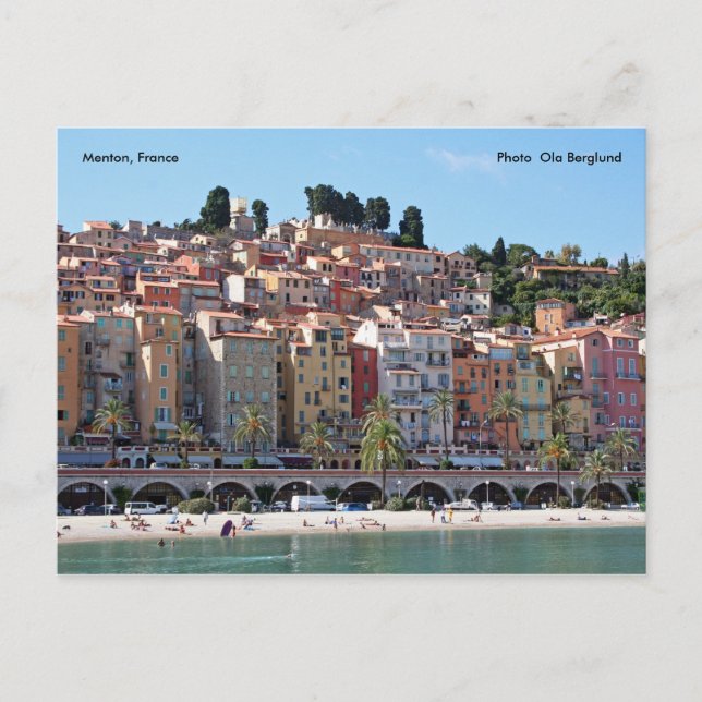 Menton, France, Photo  Ola Berg... Postcard (Front)
