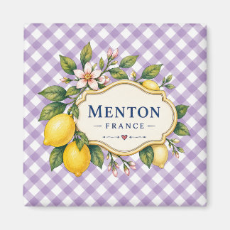 Menton French Riviera Magnet - Purple Lemon