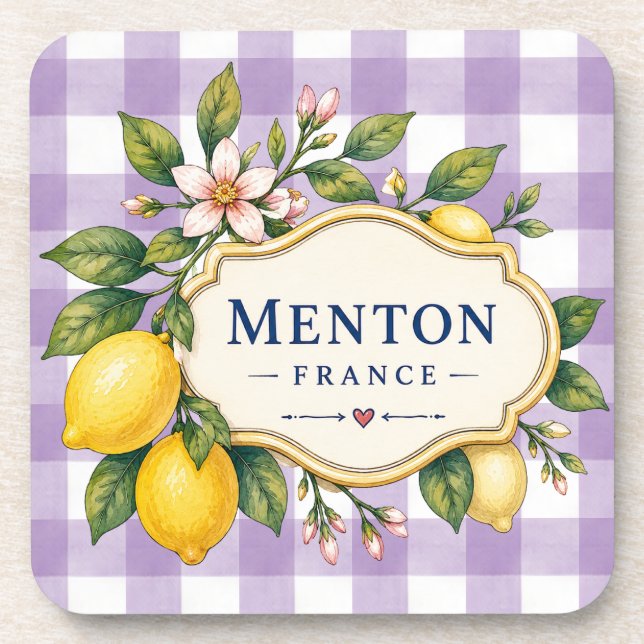 Menton Lemon Cote d Azur coasters (Front)