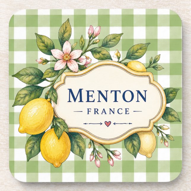 Menton Lemon Cote d Azur coasters (Front)