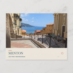 Menton Old Town and Sea View Postcard