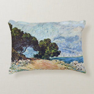 Menton Seen from Cap Martin by Claude Monet Accent Pillow