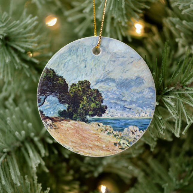 Menton Seen from Cap Martin by Claude Monet Ceramic Ornament (Tree)