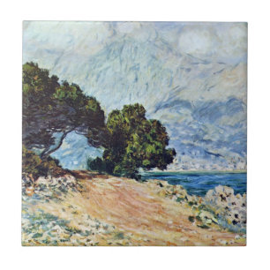 Menton Seen from Cap Martin by Claude Monet Tile
