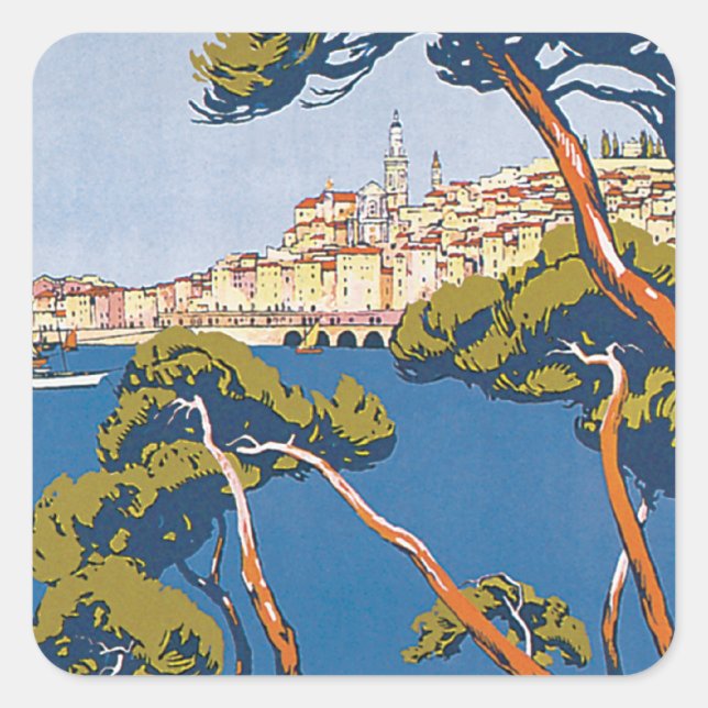 Menton Square Sticker (Front)