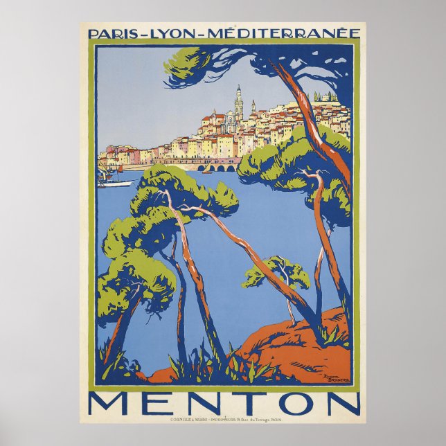 Menton Travel Poster (Front)