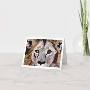 Mentor Lion Eyes 4 x 5.6 Thank You Card
