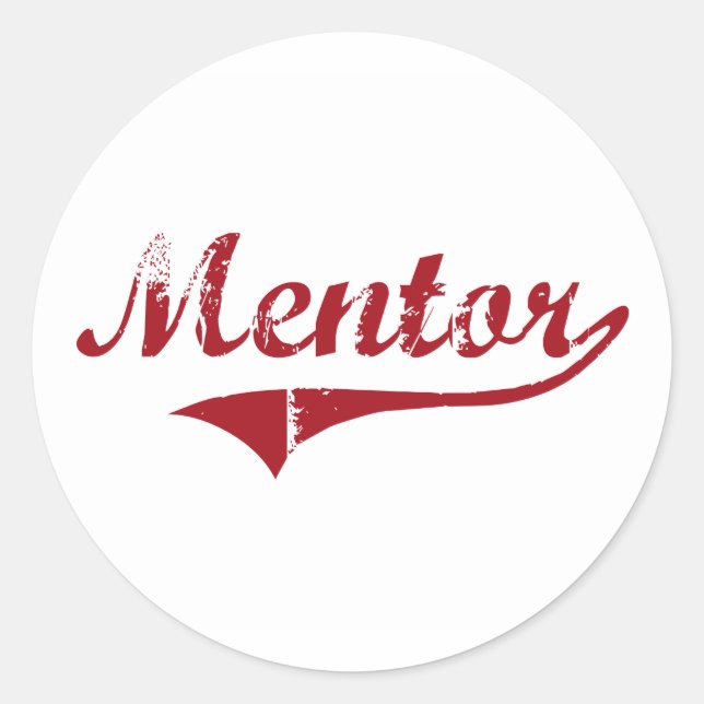 Mentor Ohio Classic Design Round Sticker (Front)