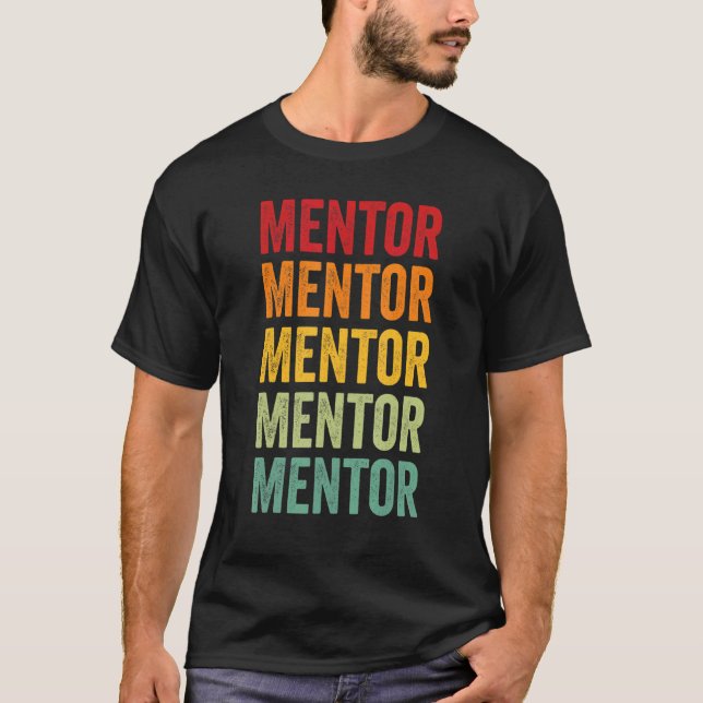 Mentor Rainbow Text  Mentor Colourful T-Shirt (Front)