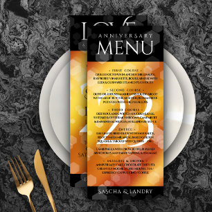 Menu 23e Anniversaire de Mariage Impérial Topaze Élégan