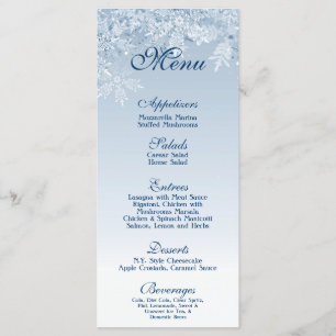 Menu 25 flocons de neige de cristal du pays des