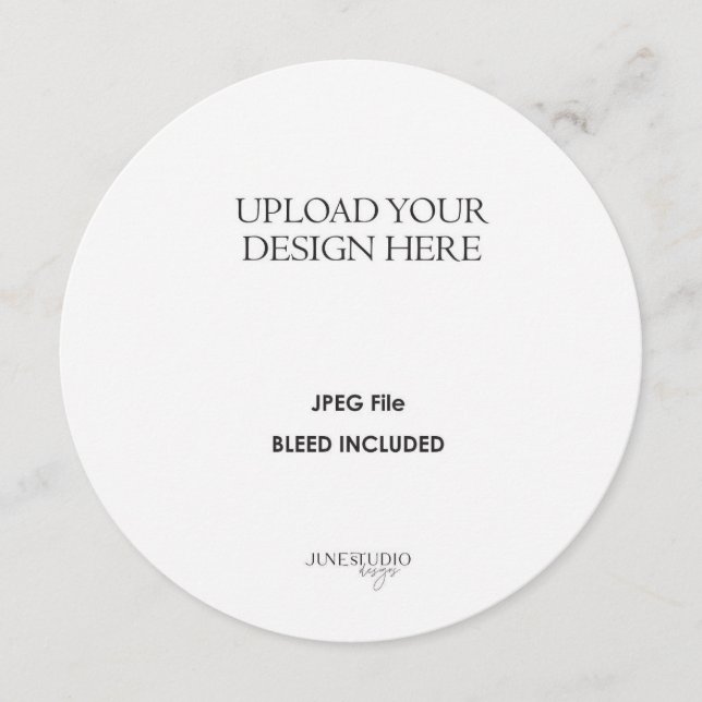 Menu 5.25" Round/ Circle or Square Card Printing (Devant)