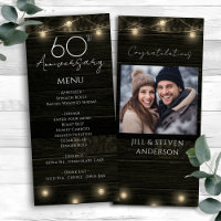 60e anniversaire de mariage Bois rustique et lumiè