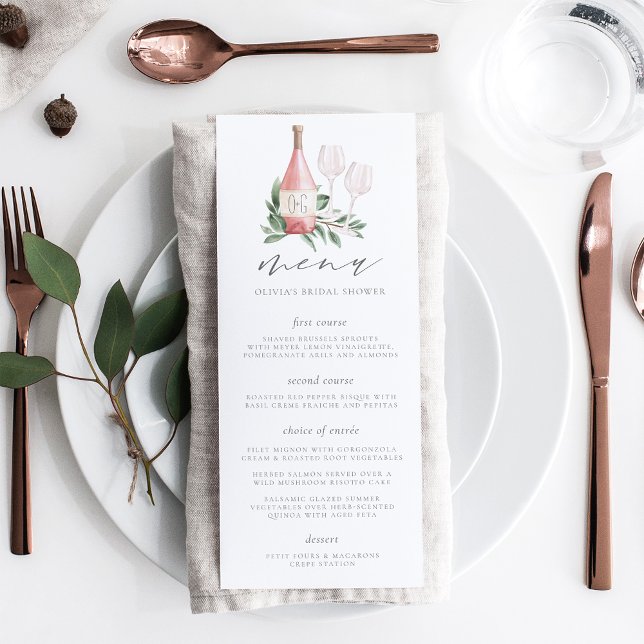 Menu À la santé de l'amour Thème vin Événement de maria (Créateur téléchargé)