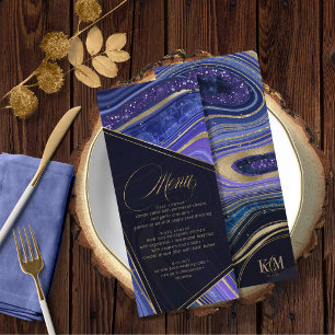 Menu Abstrait Mariage d'âge V2 Midnight ID827
